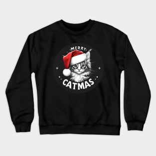 Merry Catmas Maine Coon Christmas Crewneck Sweatshirt